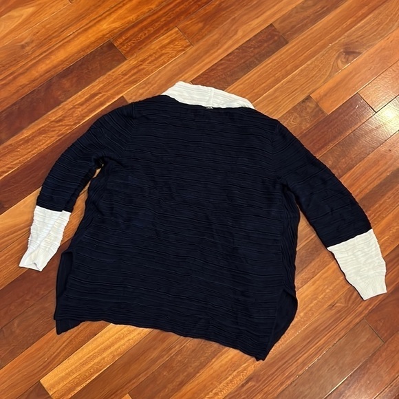 ⭐️ St. John Open Front Ribbed Cardigan Size Medium - Picture 6 of 10